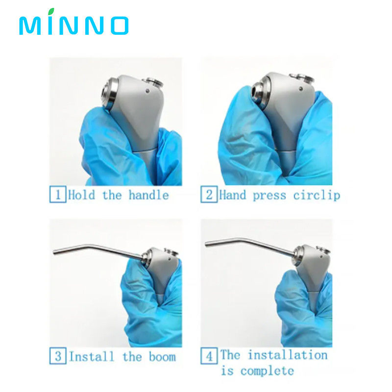 10pcs Stainless Steel Dental Air Triple Syringe 3 Way Dental Air Water Spray Syringe Nozzles Tips
