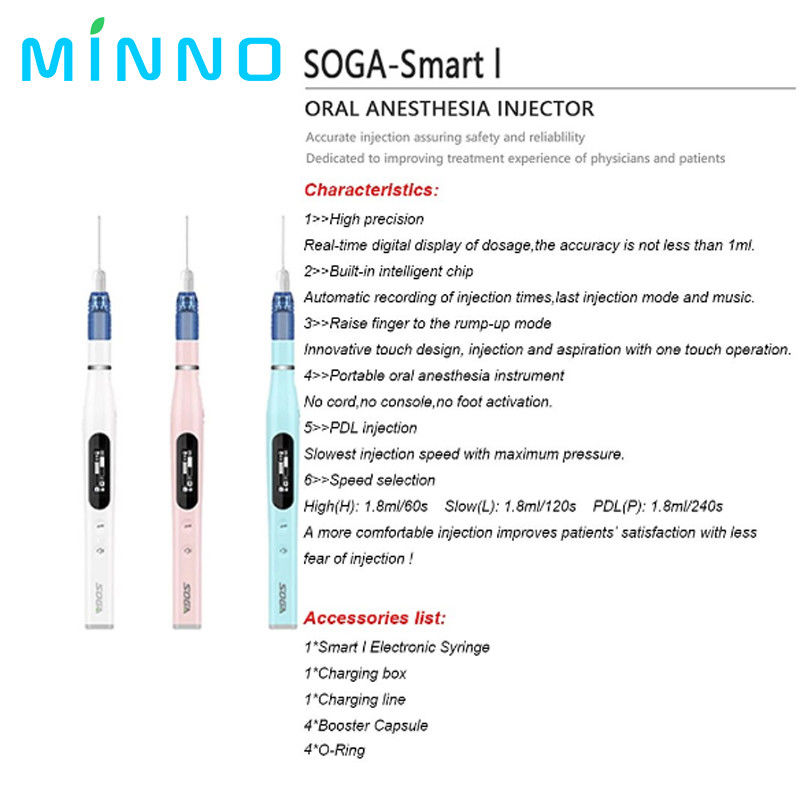 Dental Oral Anesthesia lnjector Portable Painless Wireless Local Anesthesia with Operable LCD Display Chargeable & Sucti