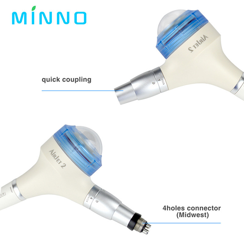 M4 Dental Sandblasting Machine - Air Water Prophy Polishing System W/ Fiber Optic Contra Angle, CE/FDA