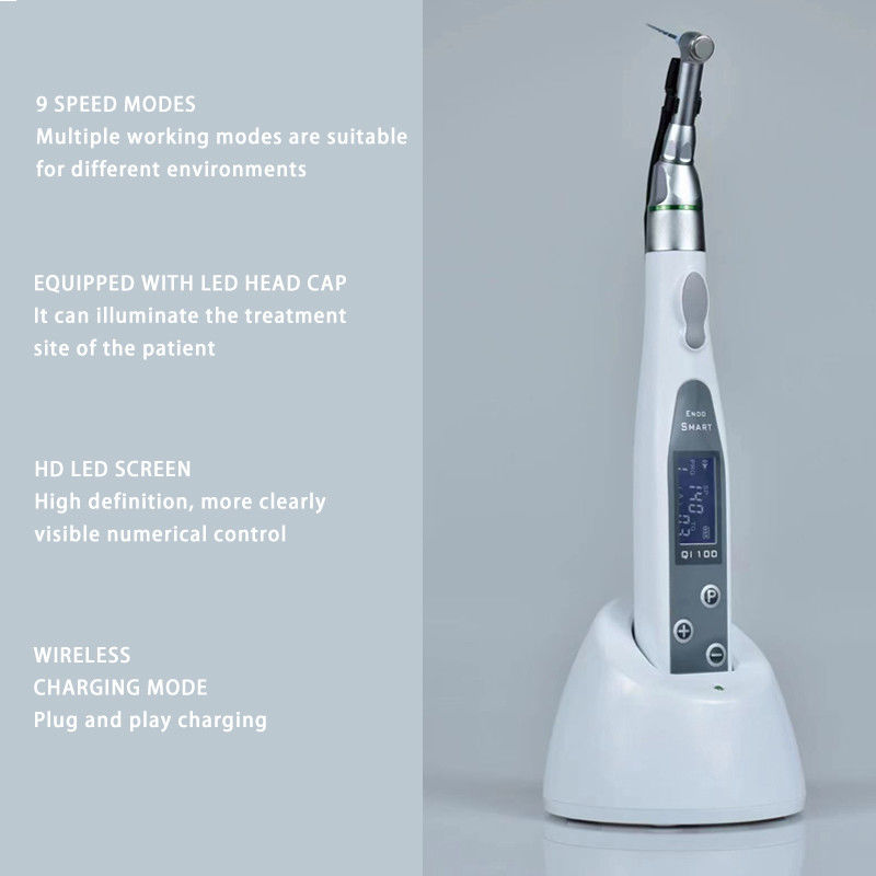 Dental Wireless Endo Motor with LED Lamp EndoMotor 16:1 Dental Reduction Contra Angle