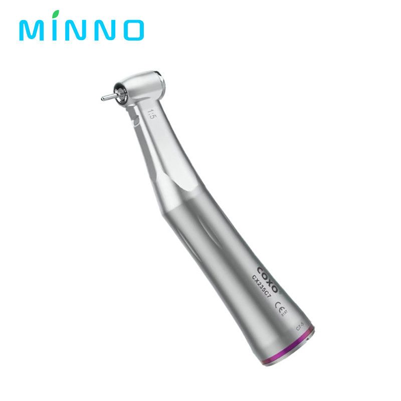 Dental 1/5 Low Speed Handpiece Increasing Red Ring Contra Angle Internal Water Spray for E-type Motor