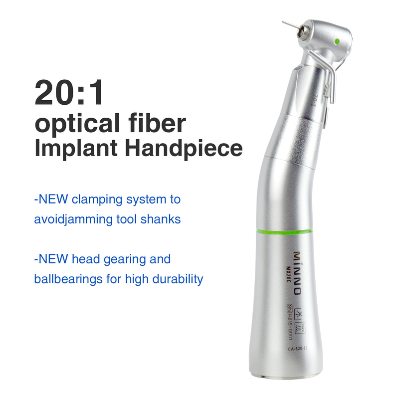 20:1 Removable Head Implant Contra Angle for Surgical Motor with optical fiber