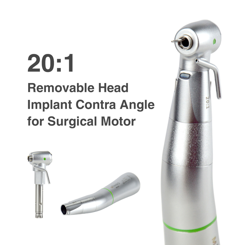 20:1 Removable Head Implant Contra Angle for Surgical Motor with optical fiber