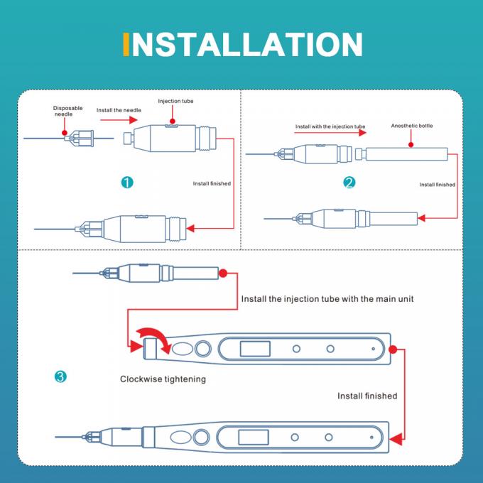 Portable Dental Anesthesia Injector Oral Jet Injector Local Anesthesia
